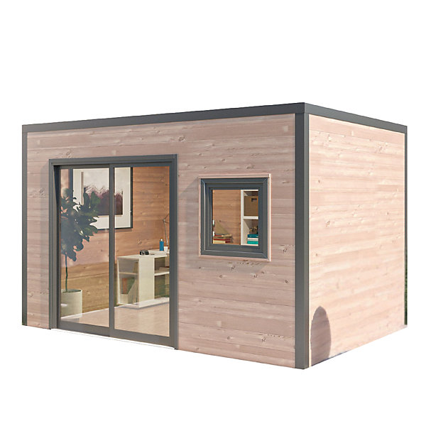 Abri de jardin Design bois douglas ép.55 mm surface totale 11.6m²