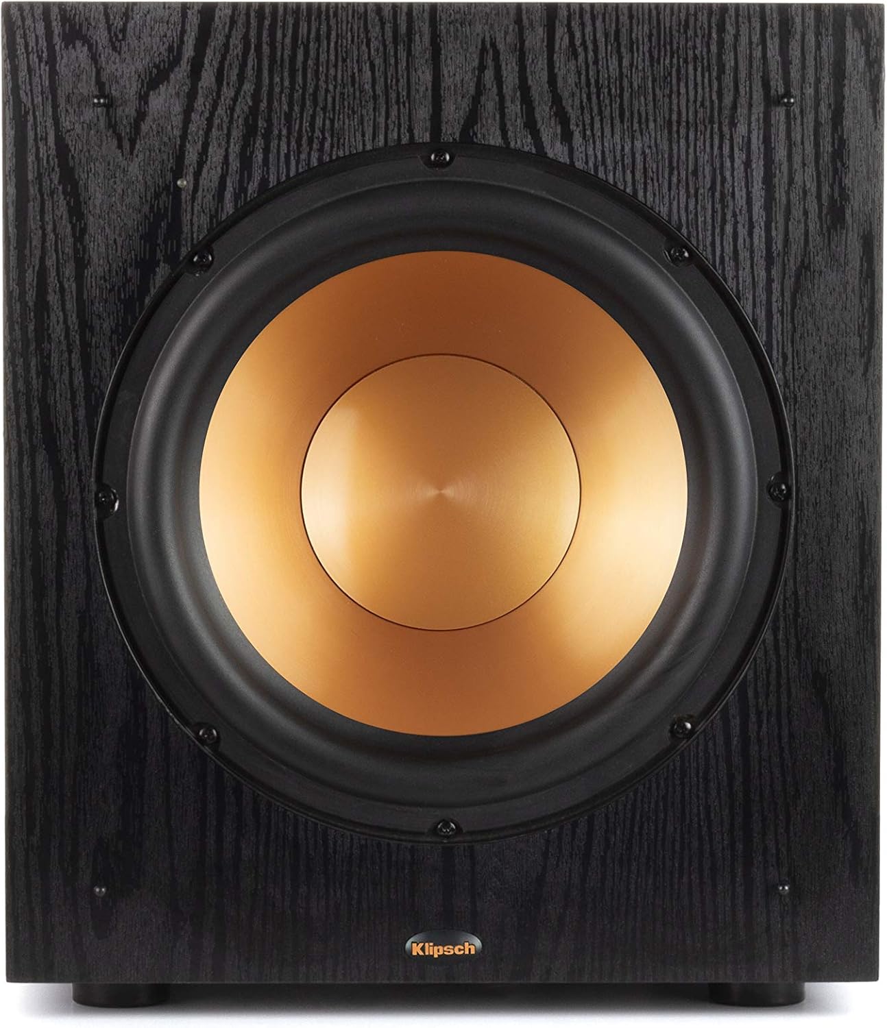 Klipsch Synergy Black Label Sub-100 10” Front-Firing Subwoofer with 150 Watts of continuous power  300 watts of Dynamic Power  and All-Digital Amplifier for Powerful Home Theater Bass
