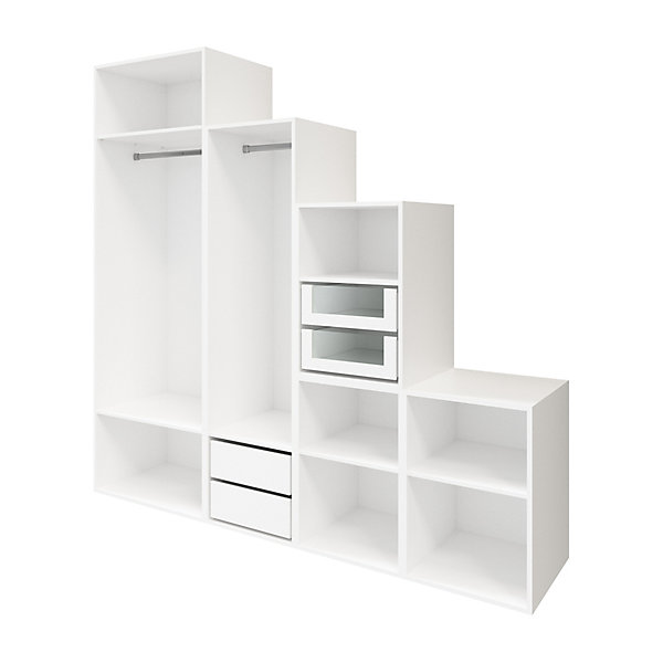 Caisson blanc GoodHome Atomia H. 225 x L. 75 x P. 58 cm
