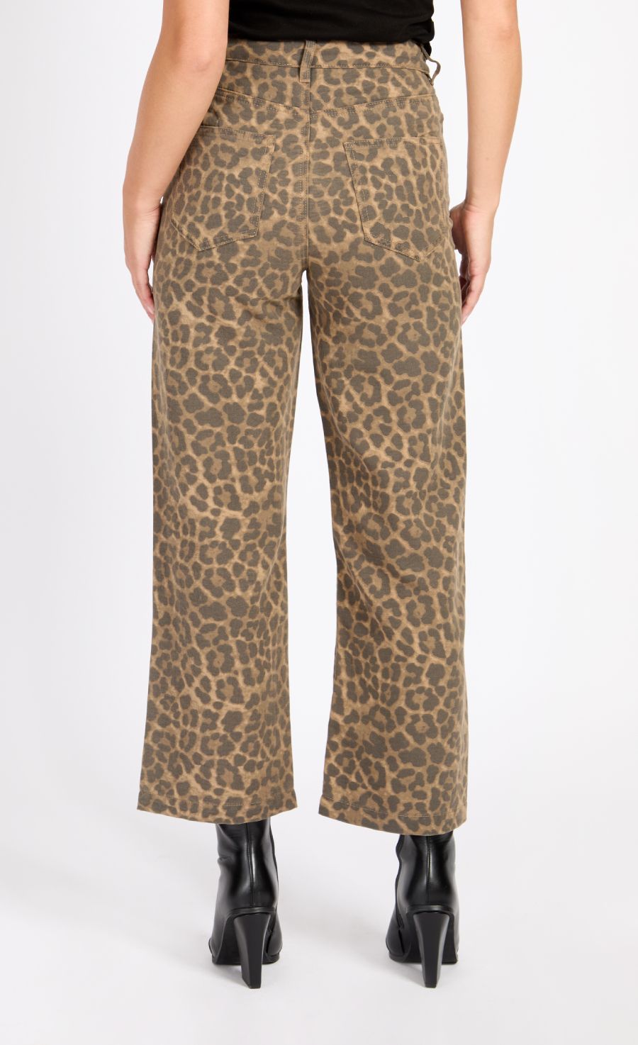 Little Mistress Leopard Print Denim Jeans