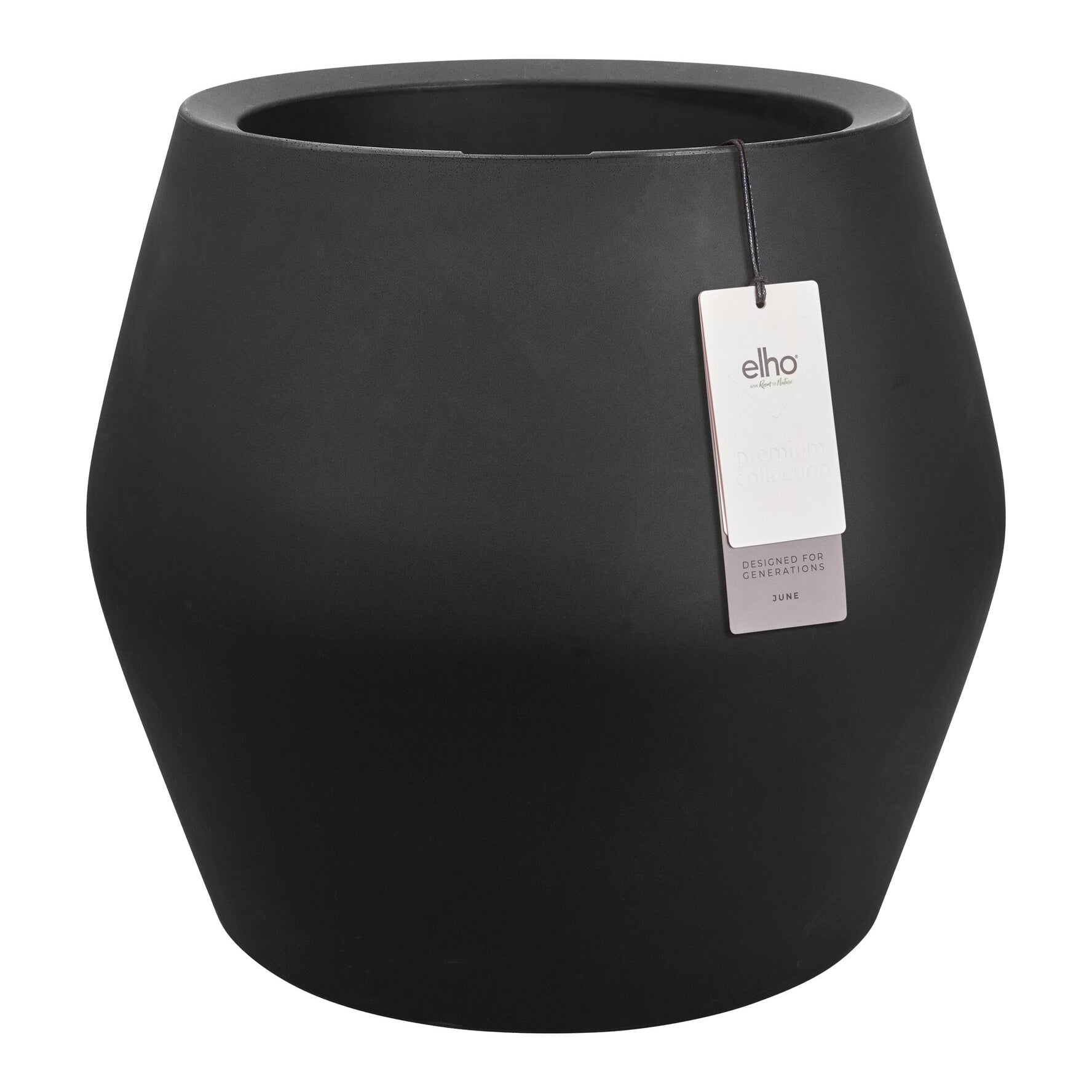 Elho June Split Low 46 - Zwart - Ø 46 x H 42 cm - Binnen en Buiten - 1