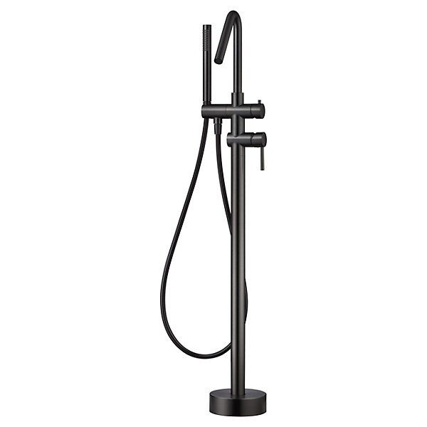 Mitigeur baignoiredouche noir mat acier et laiton avec cartouche ceramique 35 mm