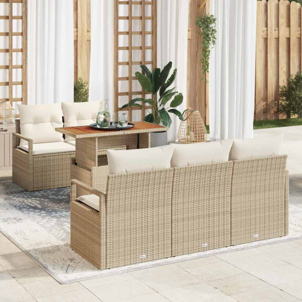Zestaw Mebli Ogrodowych Wypoczynkowy Sofy Stolik Rattan Na Patio Na Taras