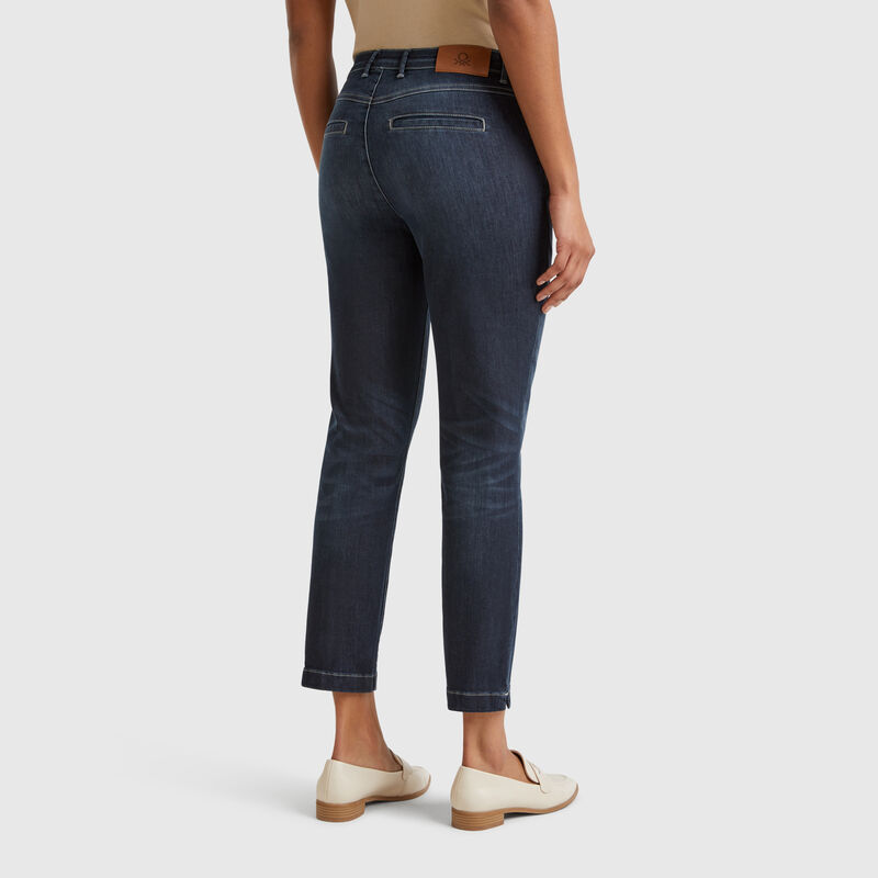 Slim fit denim chinos