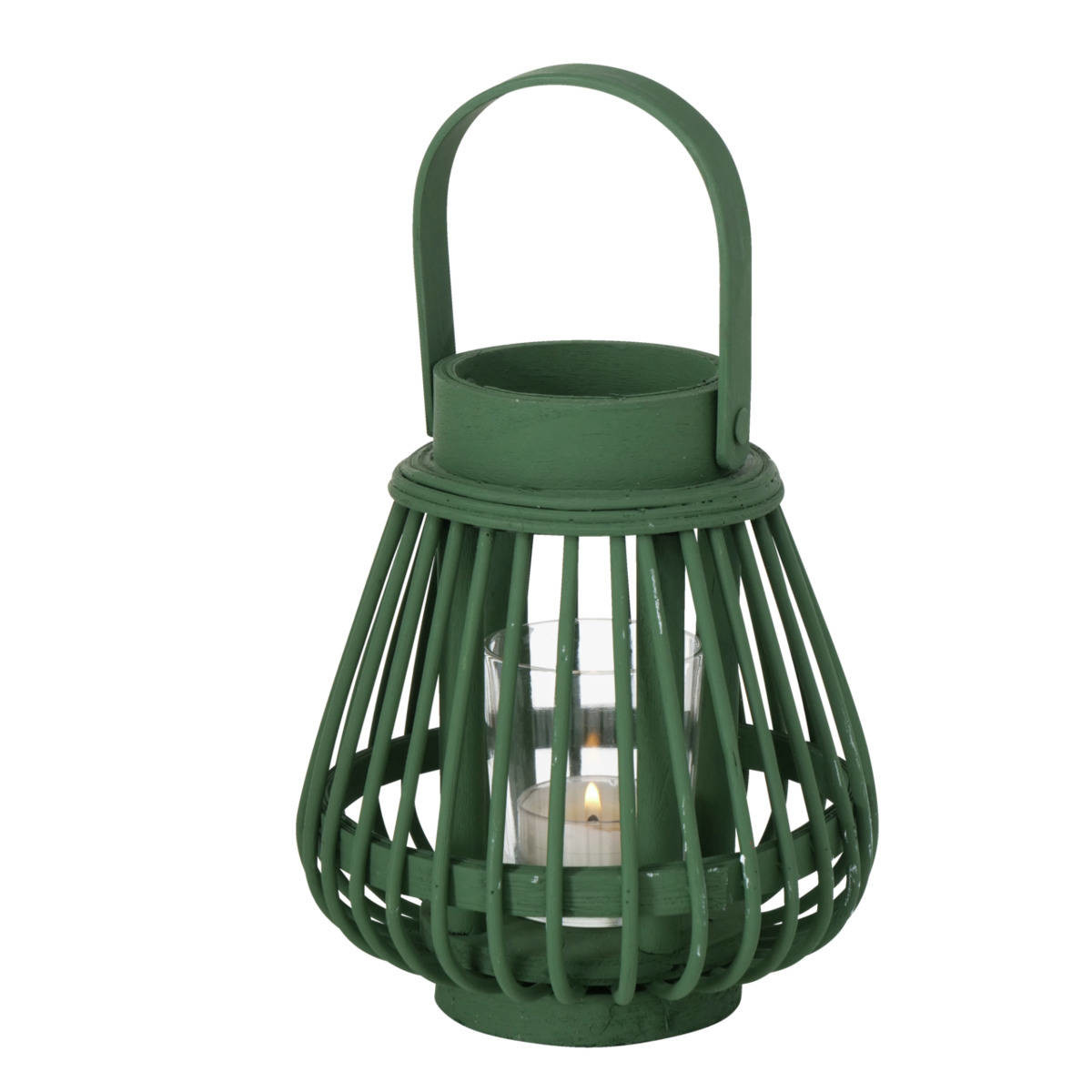 Bambusowy lampion Ilvie, 16 cm, tealight