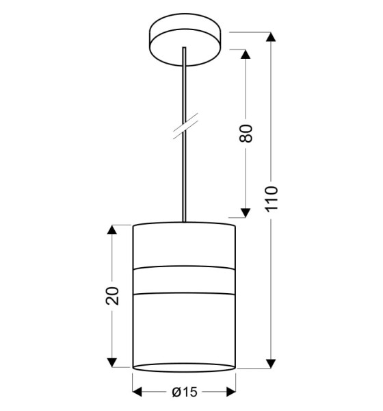 Lampa wisząca chromowana-przezroczysta BRANDO 1xE27x60W Candellux