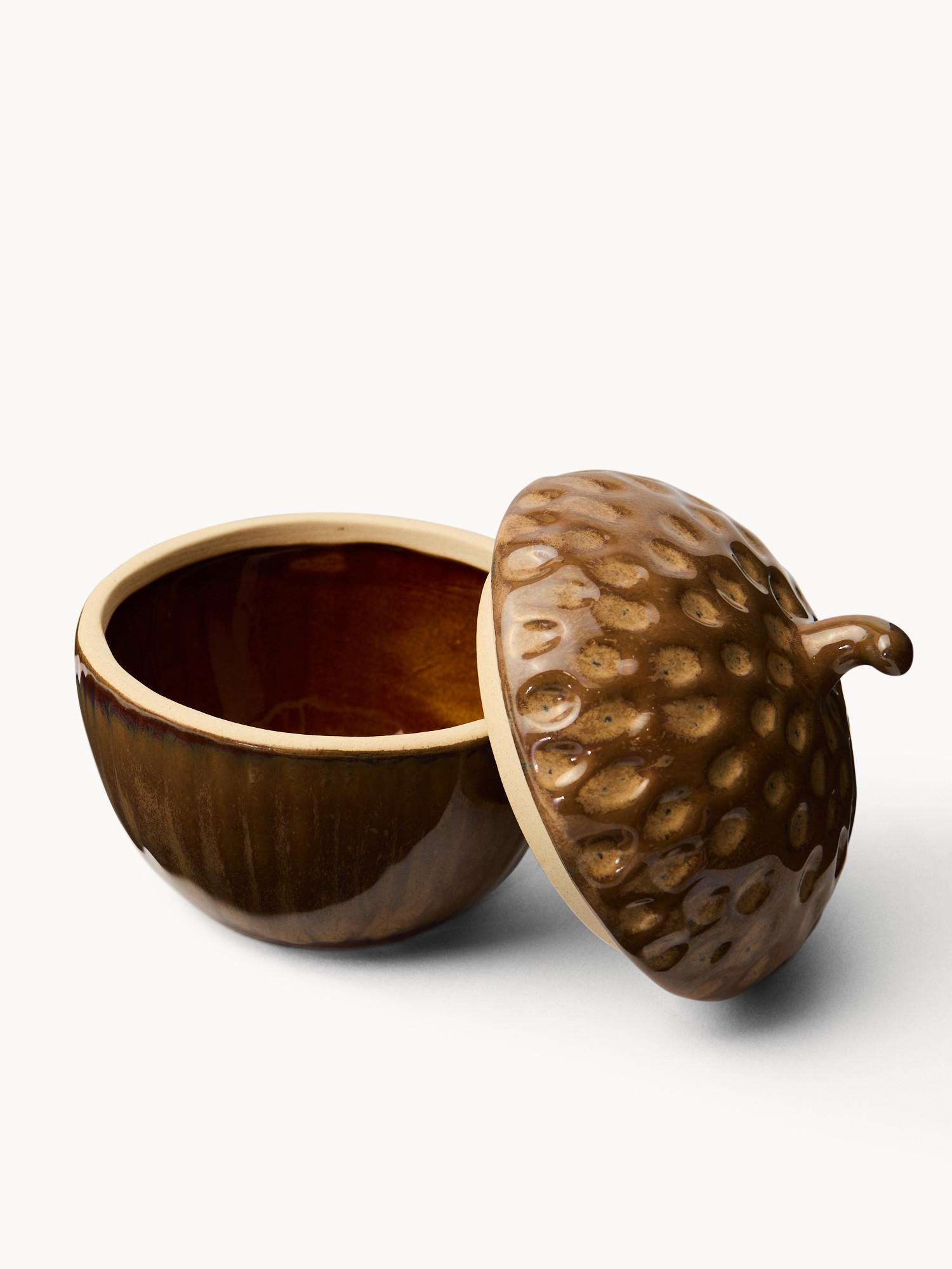 Barattolino in ceramica a ghianda