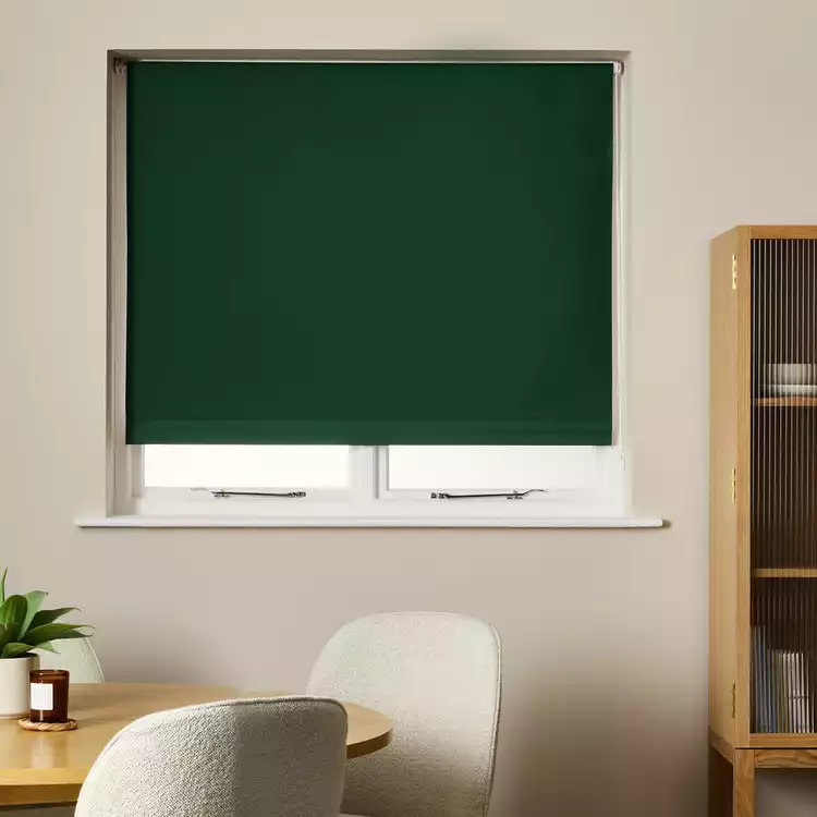 Habitat Blackout Forest Green Roller Blind - 60cm
