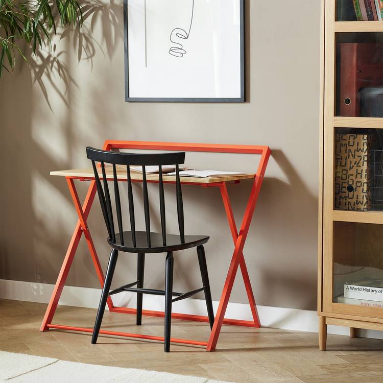 Habitat Compact Folding Office Desk - Red