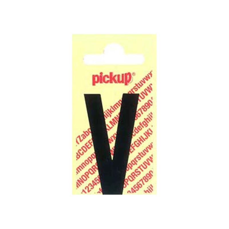Lettre V adhésive noire 9 x 7 cm