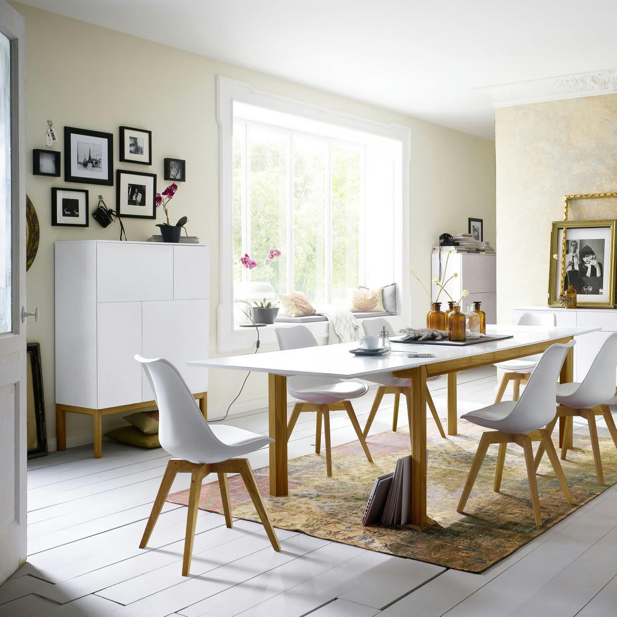 PAPILO - Buffet haut design scandinave blanc