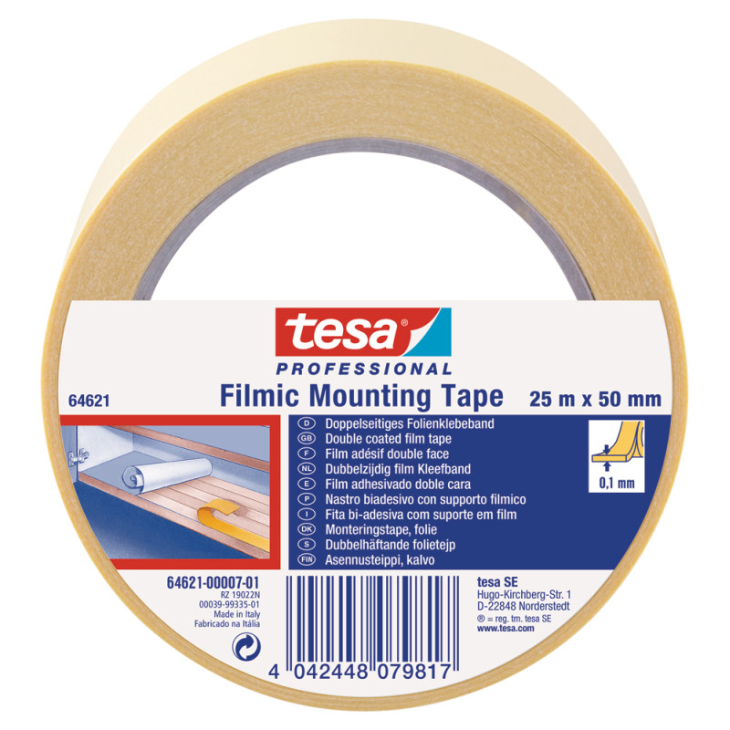Ruban adhésif double-face Tesafix 50 mm x 25 m TESA