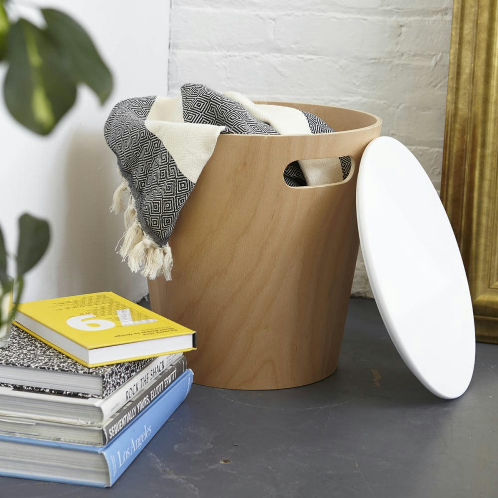 WOORDOW - Tabouret de rangement woodrow bois naturel