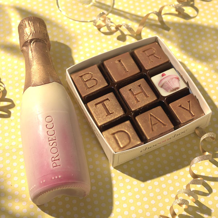 CHOC ON CHOC Chocolate Prosecco Birthday Gift Box