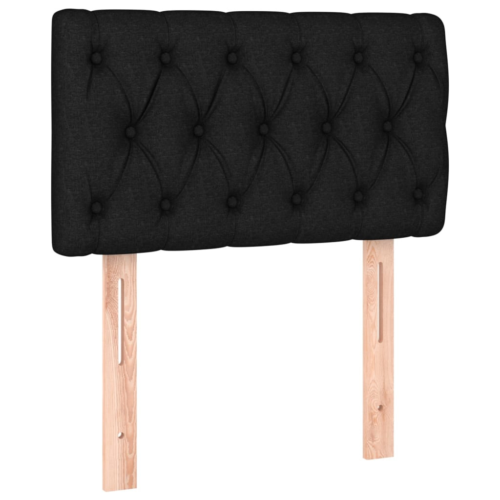 Wezgłowie Czarny 80 cm Tkanina Low vidaXL