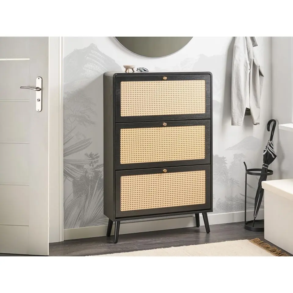 MOURA - Schoenenkast - Zwart - MDF