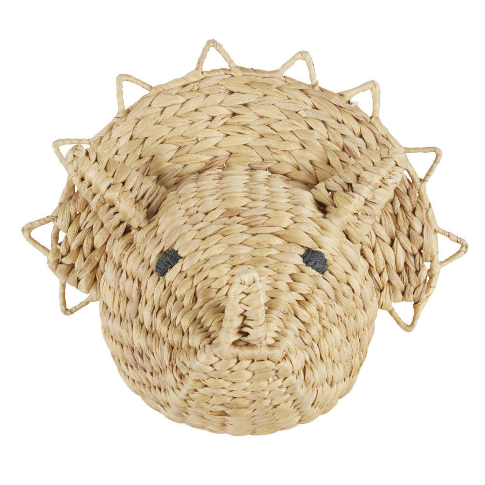 CERA - Trophée dinosaure en jacinthe d'eau beige 36x22