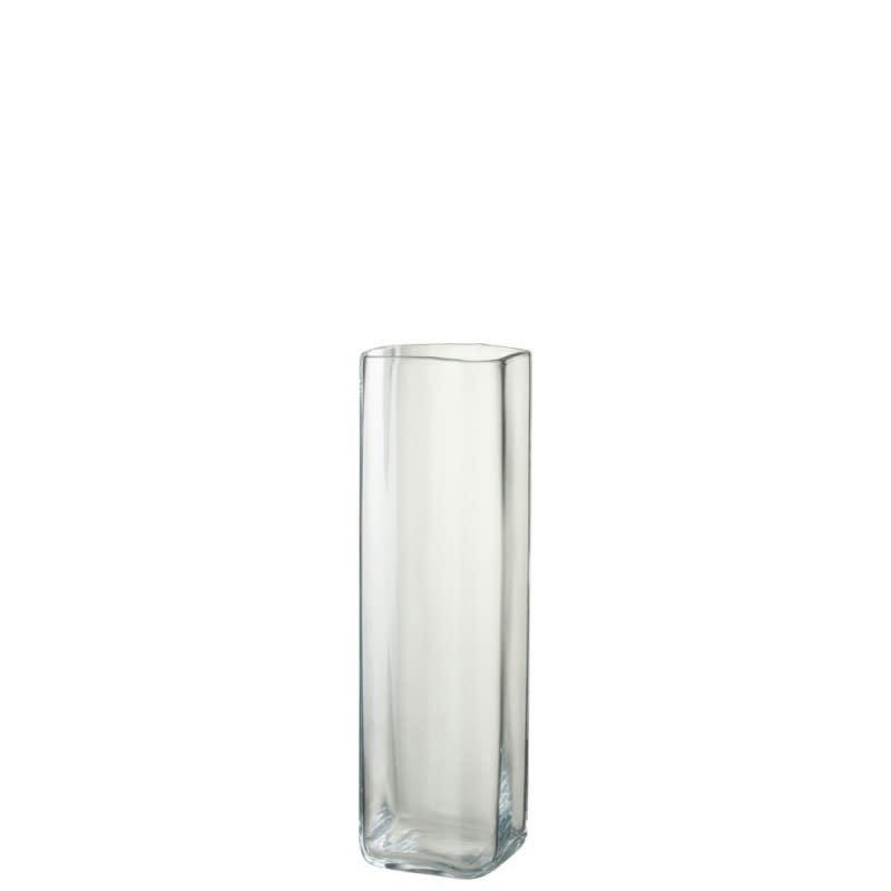- Vase forme bouteille en verre transparent H35cm