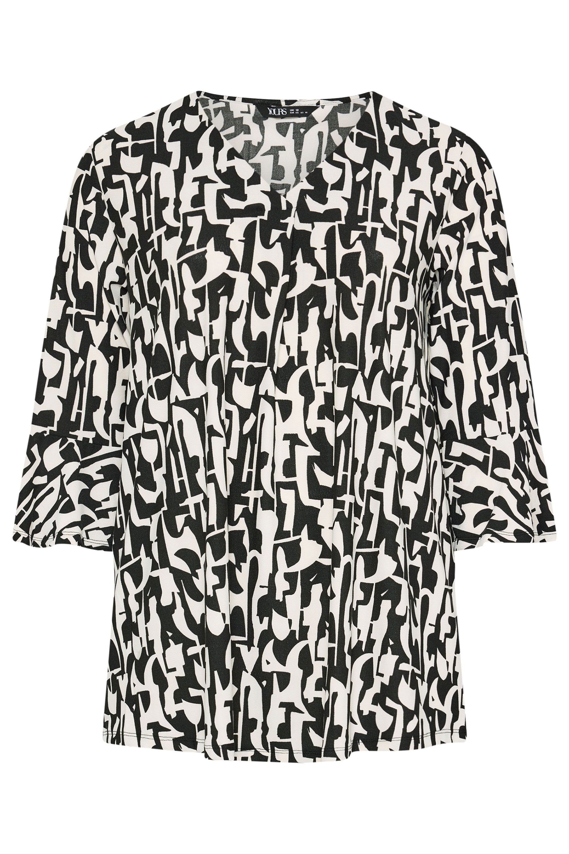 Yours Abstract V-Neck Top