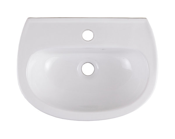 Lave-mains céramique blanc GoodHome Zuari