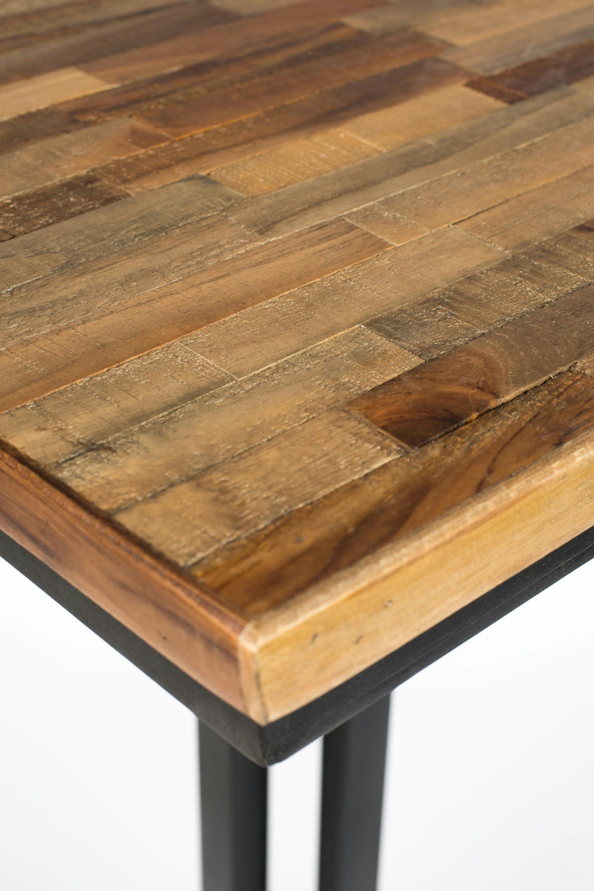 MAZE - Table bistro carrée bois en beige