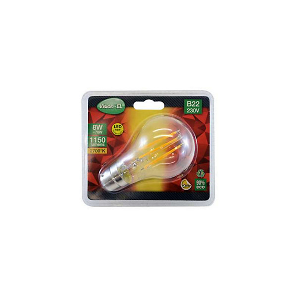 AMPOULE LED B22 FILAMENT BULB 8W - Blanc Chaud 2700K
