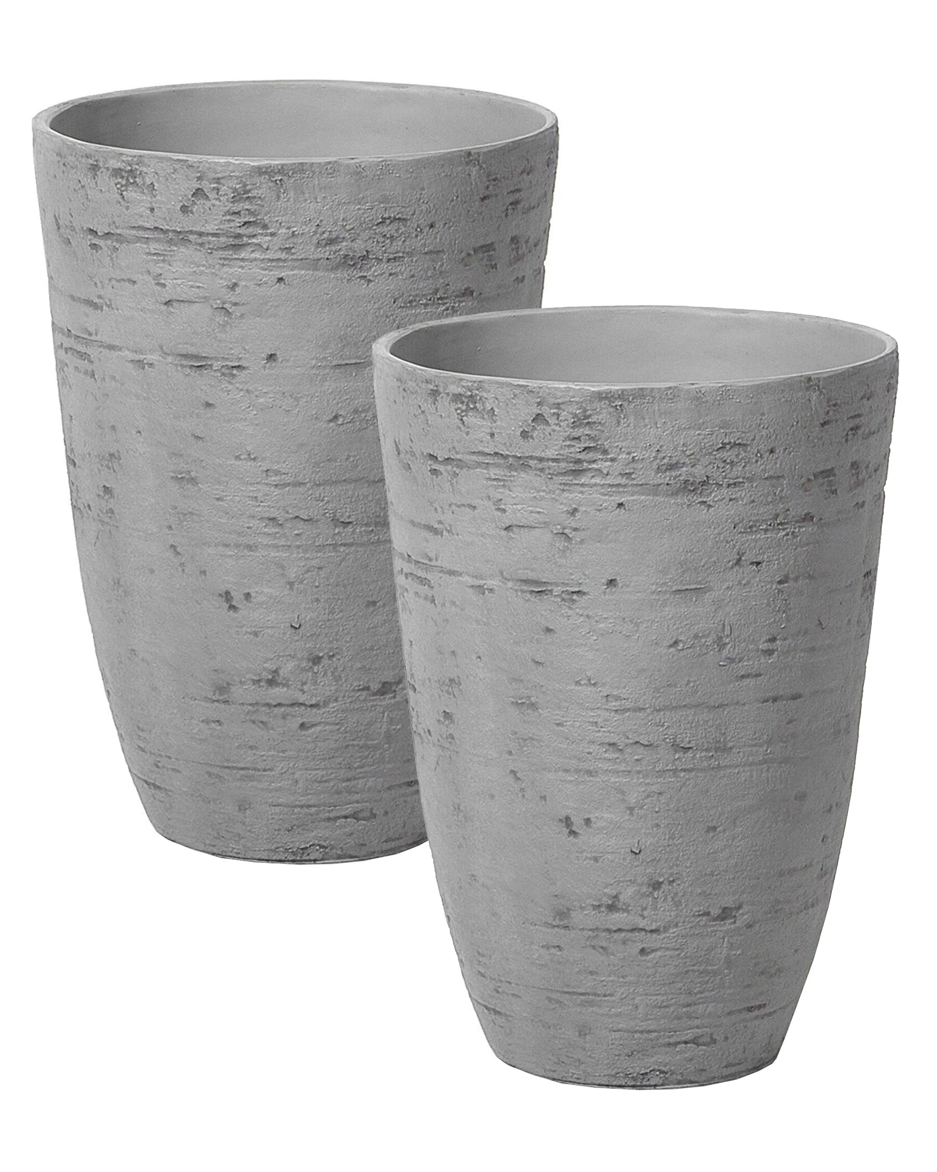 Set of 2 Plant Pots CAMIA 35 cm Grey
