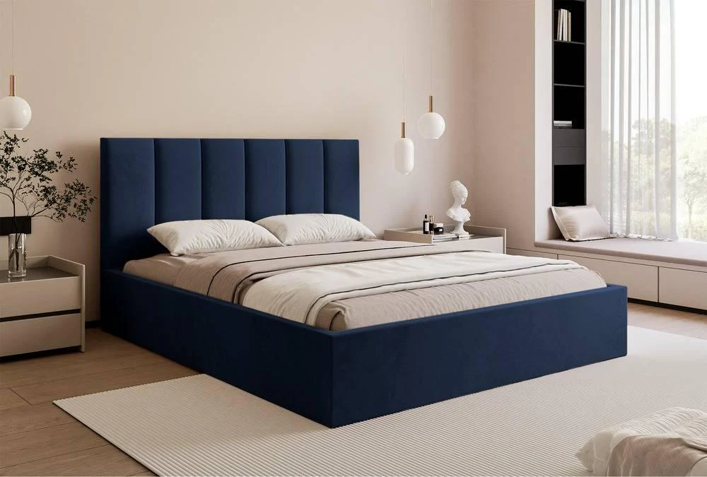Bedframe Carolina met opbergruimte velvet 140x200