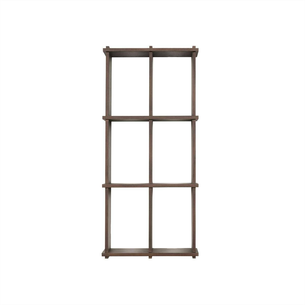 GRID - Étagère marron en chêne H82x37x10cm