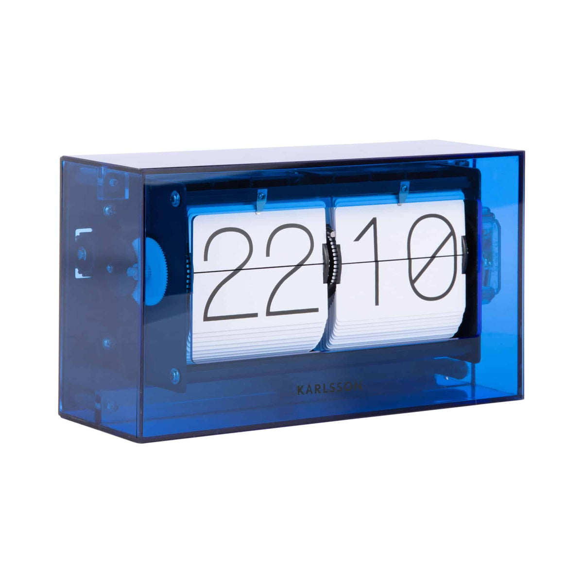 Karlsson tafelklok Boxed Flip - blauw - 20.7x20.7x11.7cm