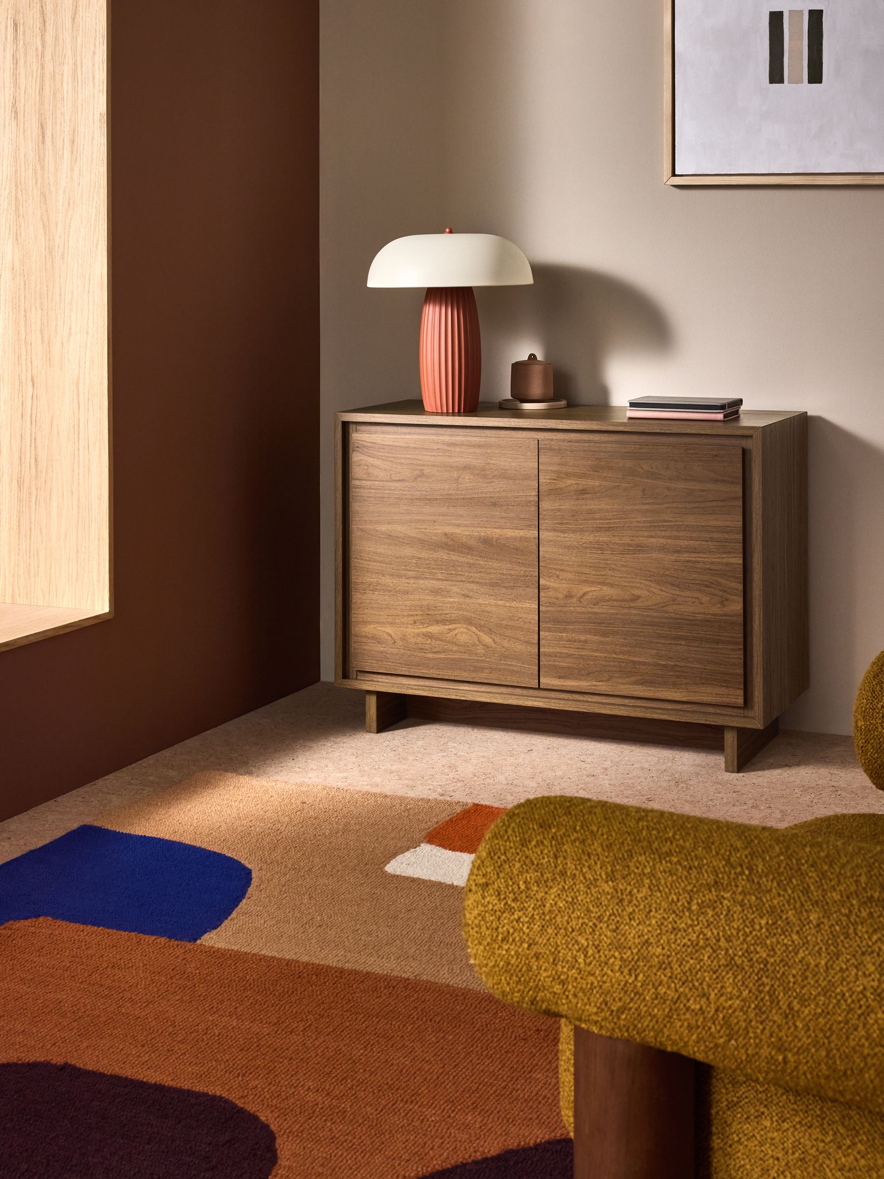 Kaci Small Sideboard in Dark Walnut Effect
