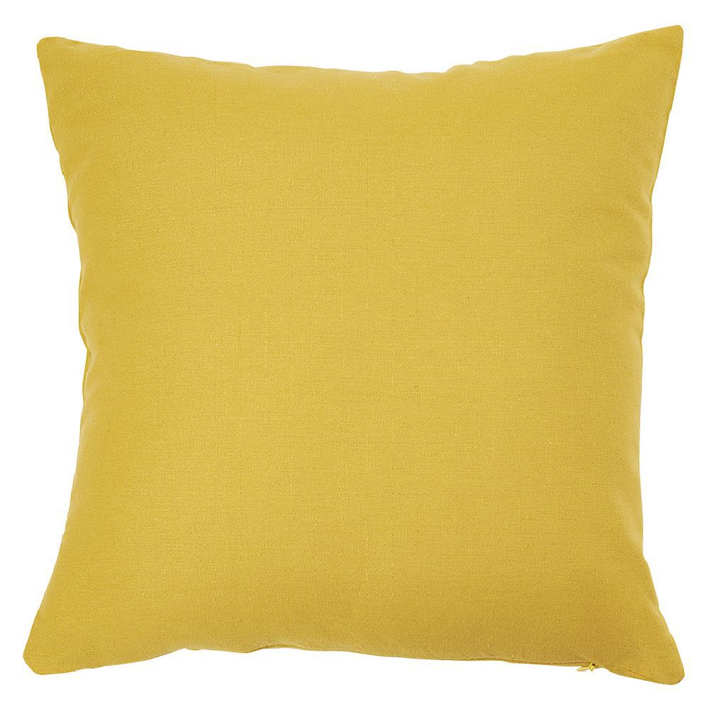 Housse de coussin moutarde 40 x 40 cm