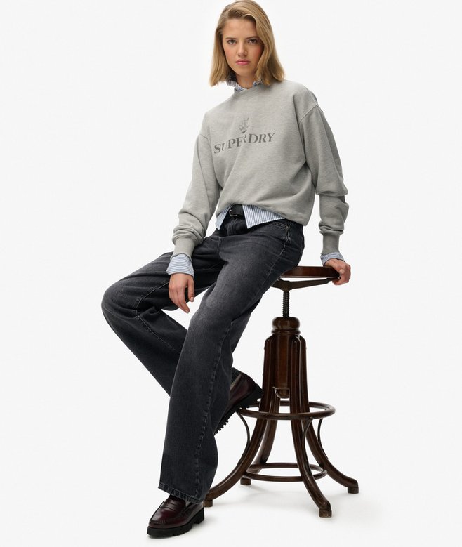 Organic Cotton Mid Rise Wide Leg Jeans