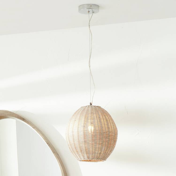 Pacific Raffles Rattan Large Pendant Light - Natural