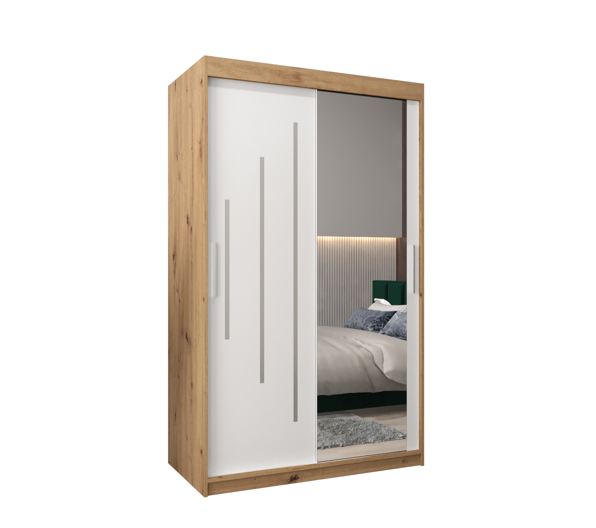 Szafa przesuwna Garderoba YORK 2 120 artisan/biały