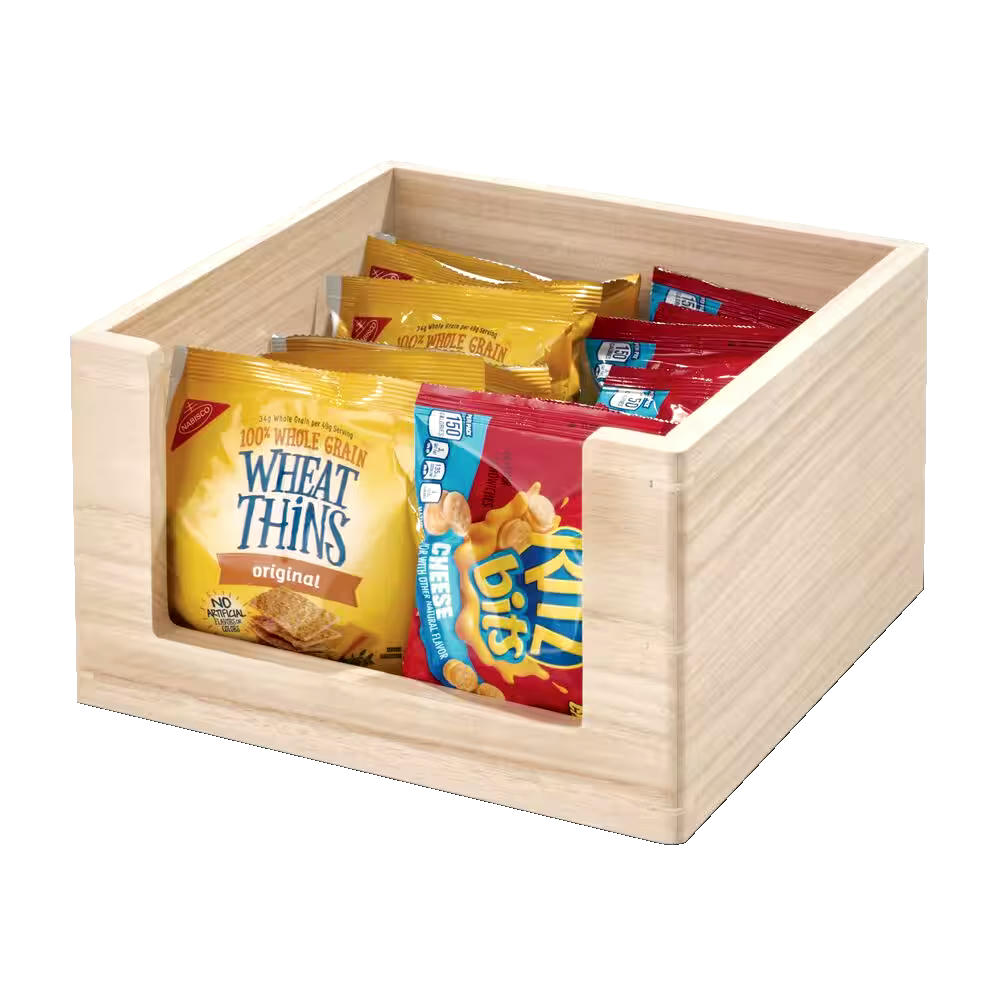 The Home Edit by iDESIGN Open Front Wood Organizing Storage Bin, 7.77-L