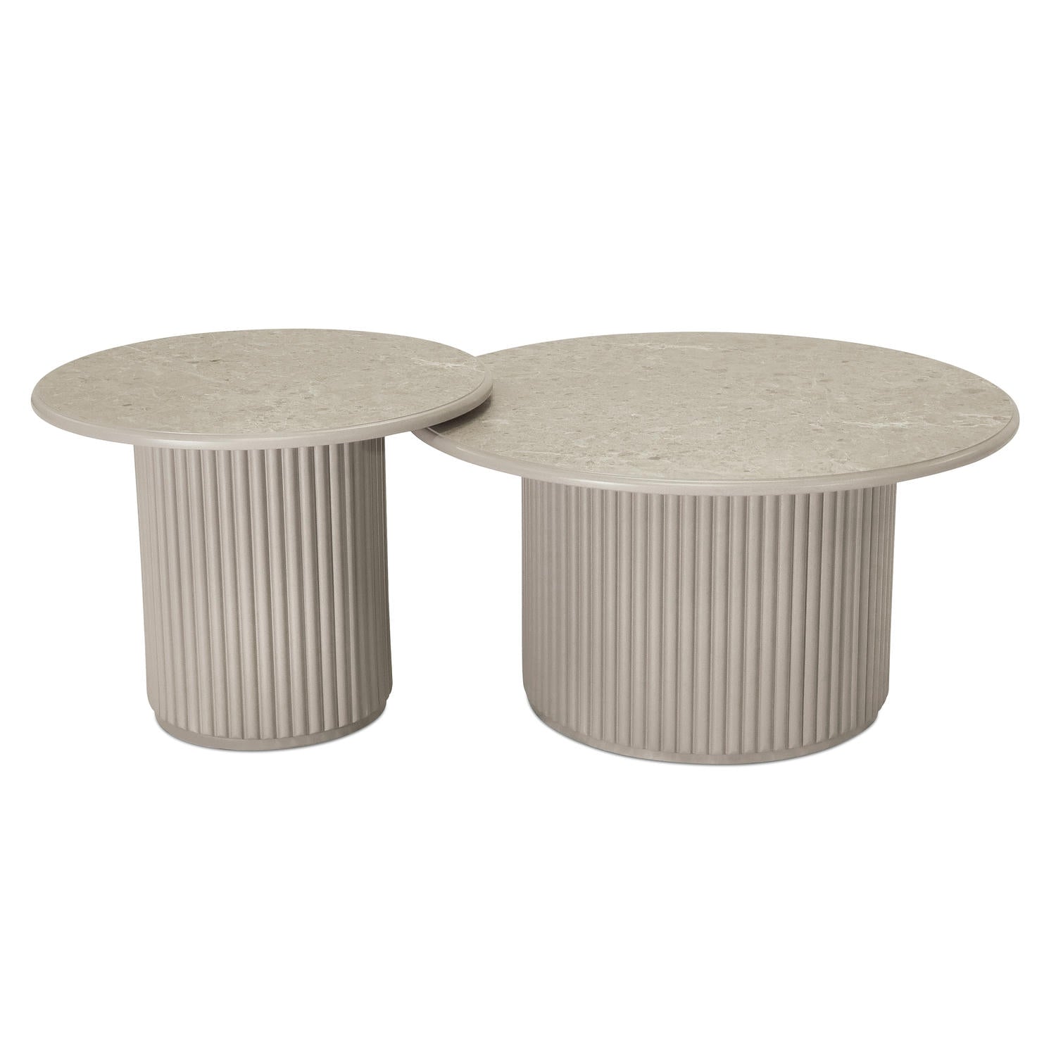 Furnhouse salontafel set Easy - Beige - Ø 60/80 cm