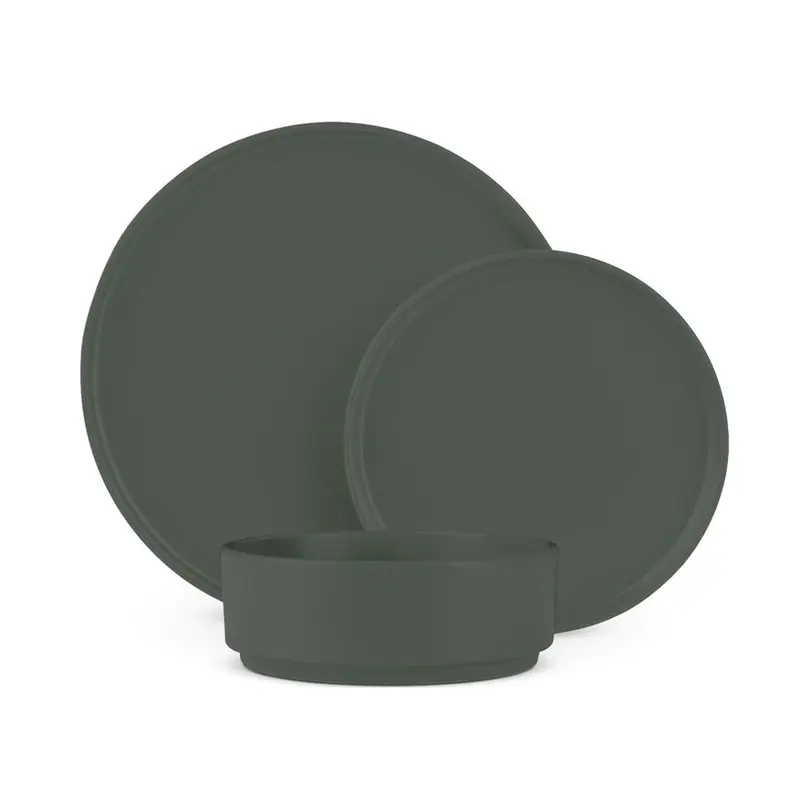 Geschirrset 18-teilig Matte Green Collection