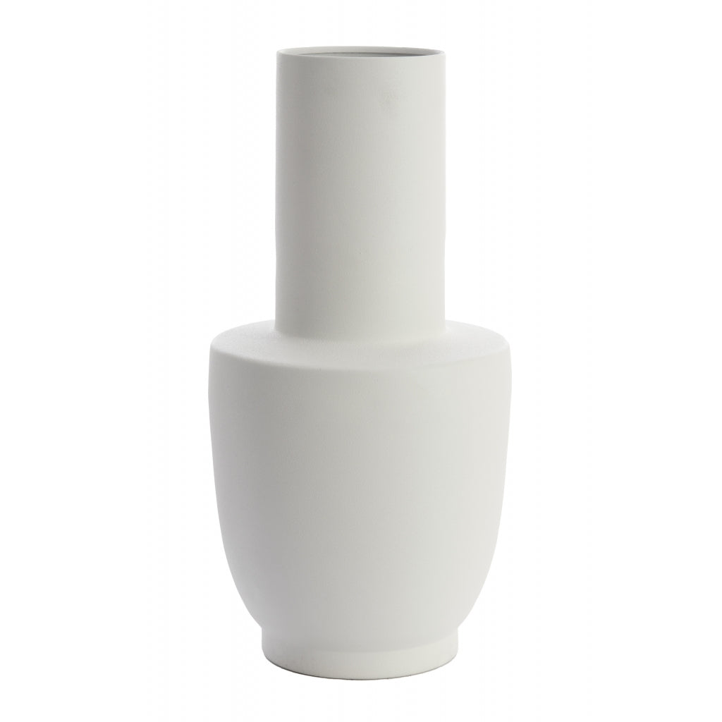 Light & Living Vaas Datuh - Creme Wit - Metaal - 29x55x29cm (BxHxD)