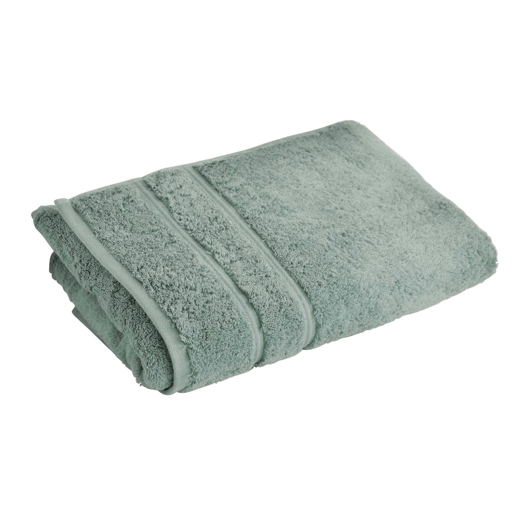 COTON PEIGNE D'EGYPTE EPONGES - Serviette de toilette 50x100 vert de gris en coton