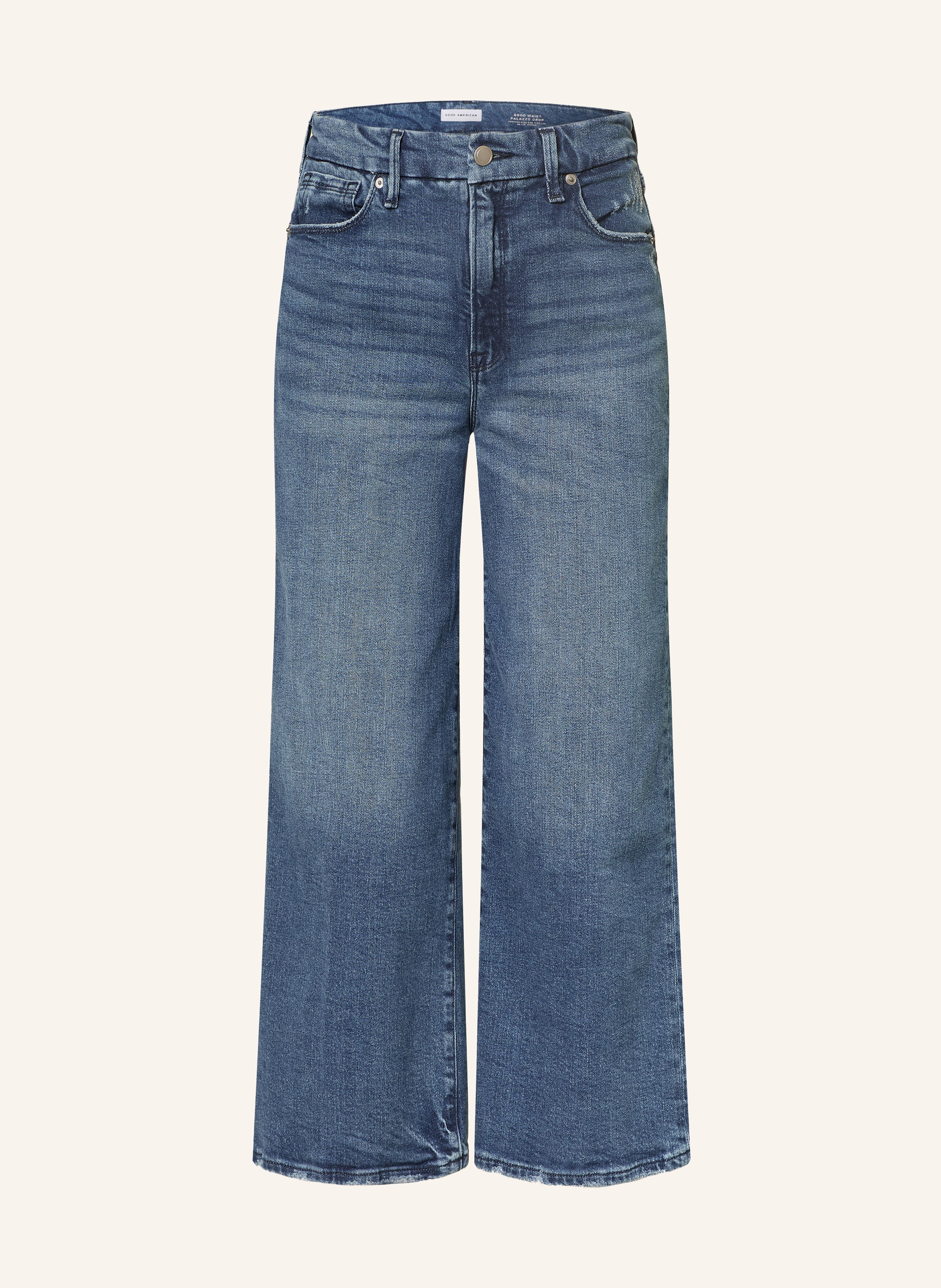 GOOD AMERICAN Jeans-Culotte GOOD WAIST CROPPED PALAZZO