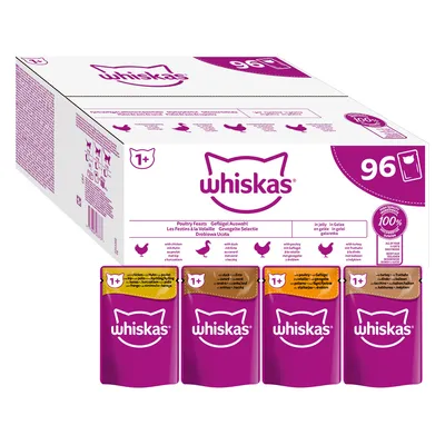 Whiskas 1+ Pouches Mega Pack 96 x 85g