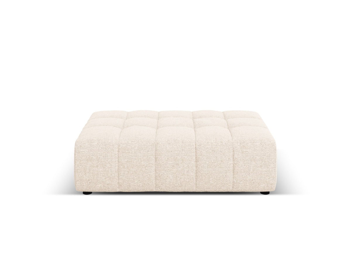 Cosmopolitan Design Poef Chicago chenille lichtbeige - 84x102x42cm