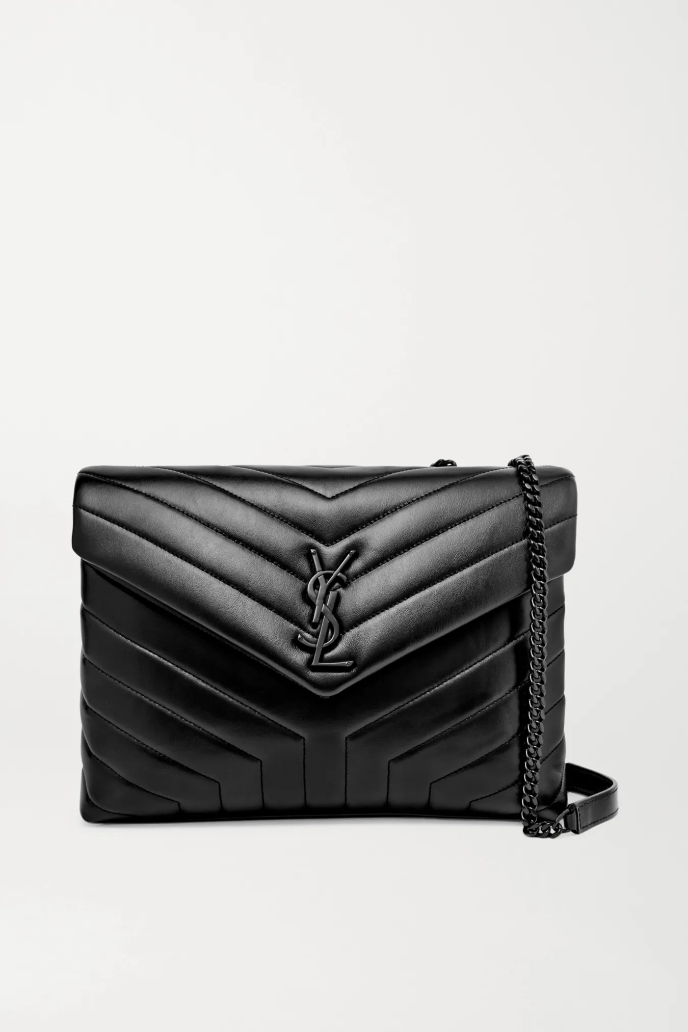 Saint Laurent Loulou medium quilted leather shoulder bag black
