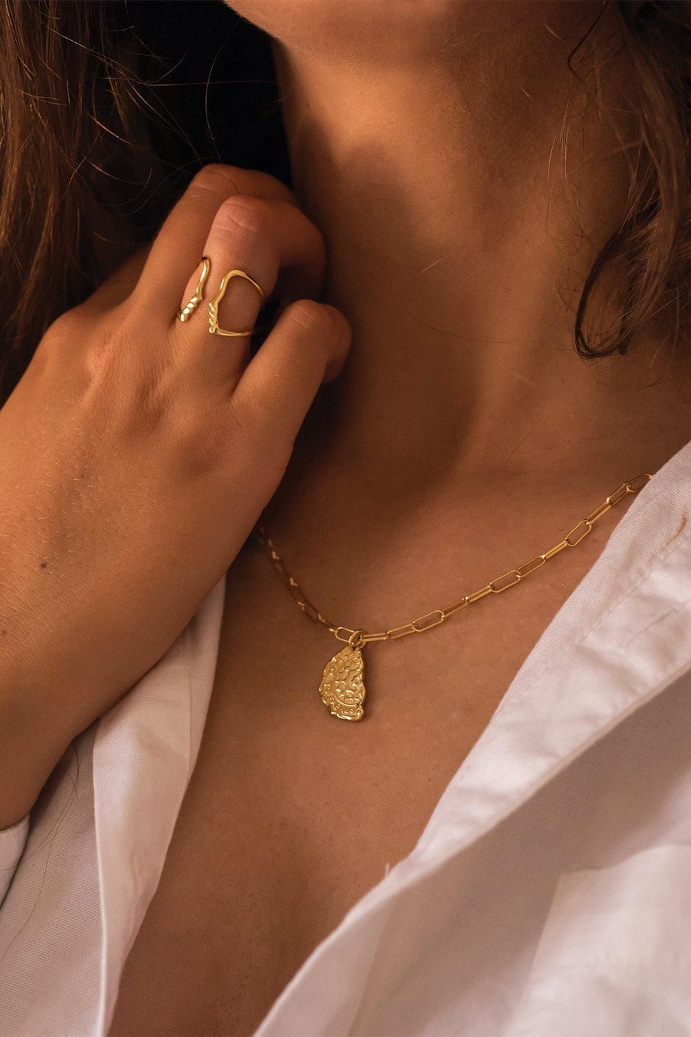Elk & Bloom 14K Gold Link Chain Minimalist Necklace