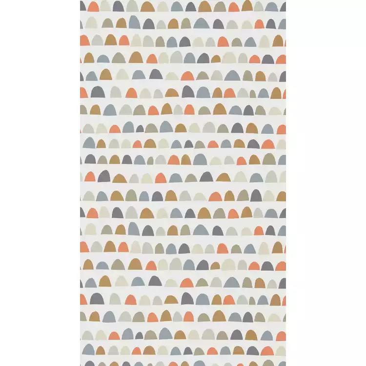 Scion Irregular Half Moon Shape Nutmeg Paprika Jet Wallpaper
