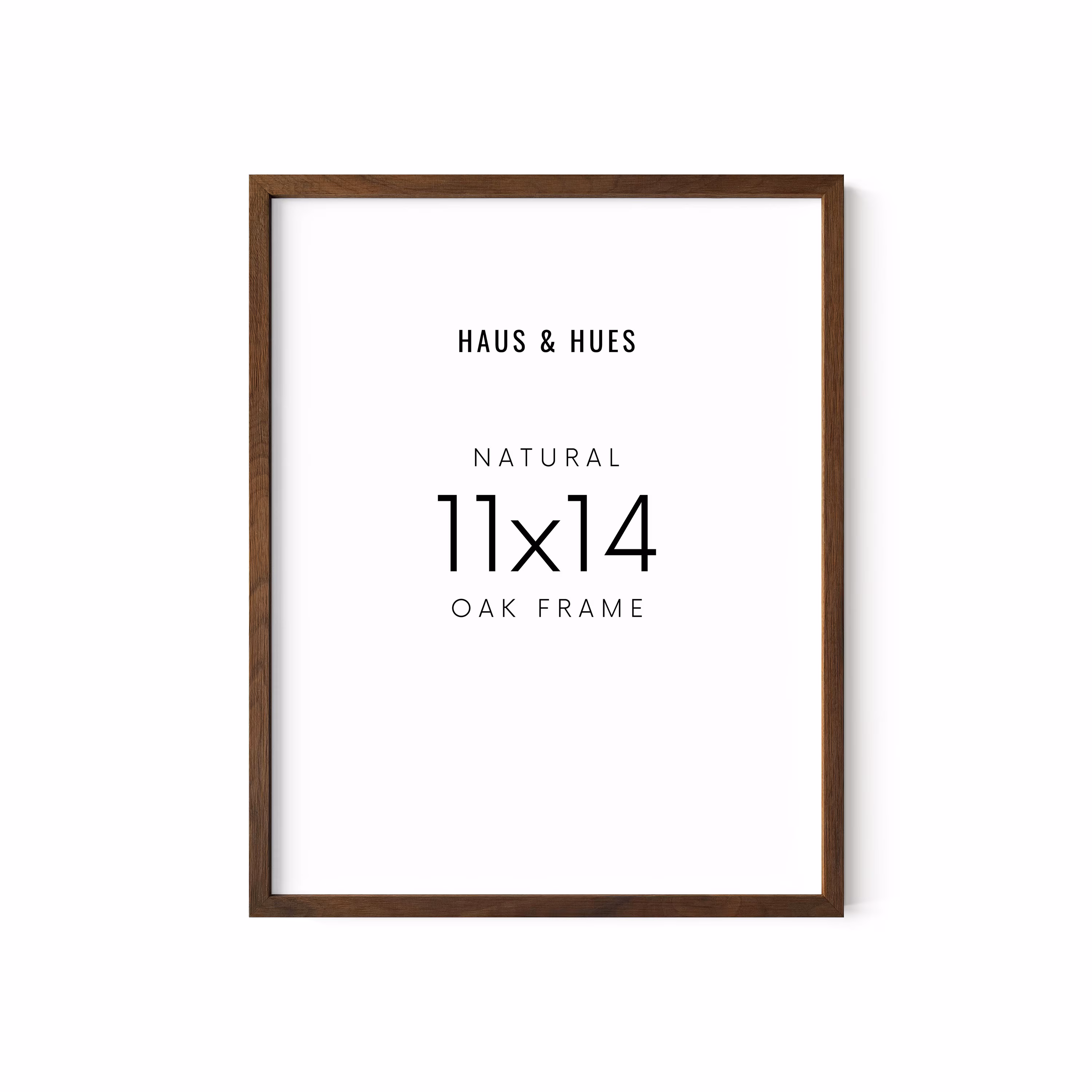Walnut 11x14 Wood Picture Frame Set: Rustic Oak Wall Decor