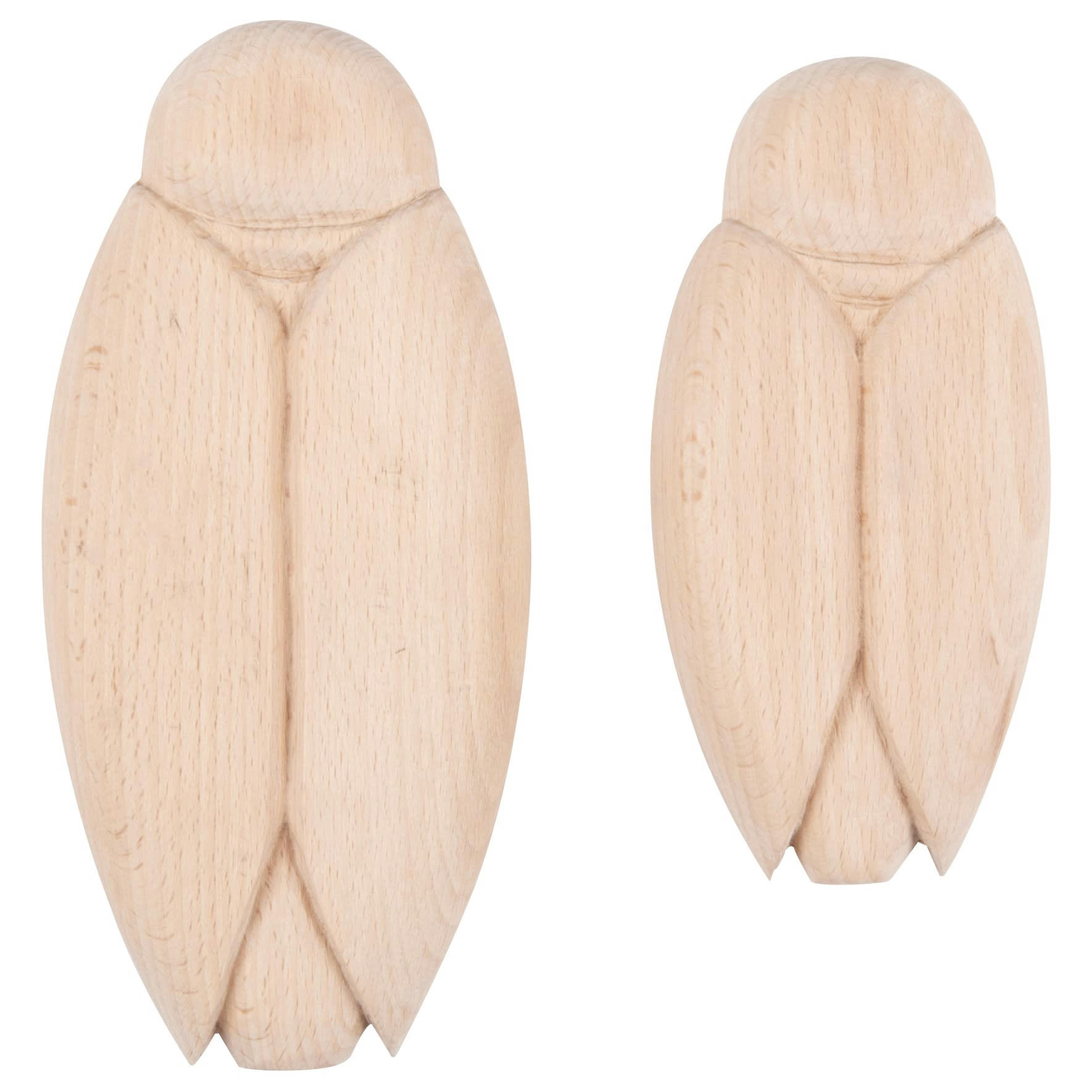 MAEL - Déco murales cigales en bois de hêtre (x2) 9x19