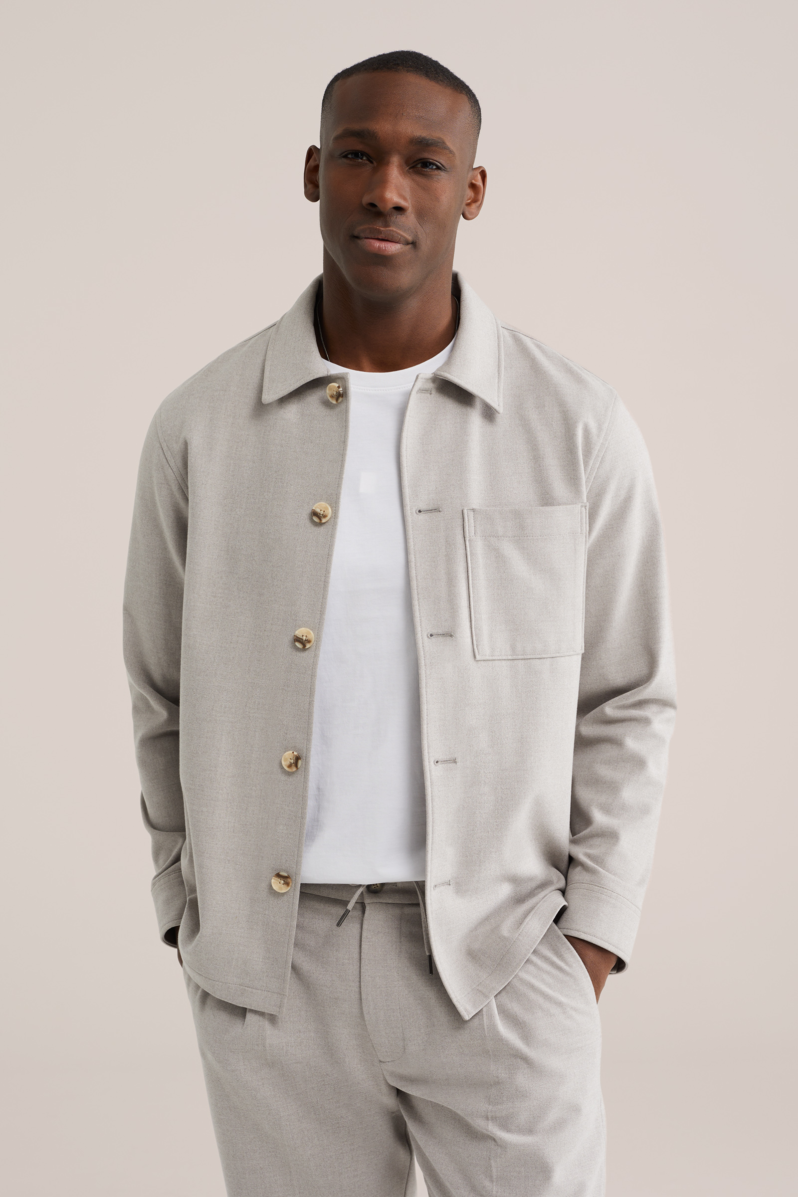 Heren regular fit overshirt