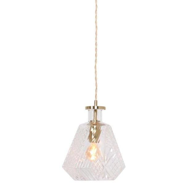Mexlite hanglamp Grazio - 1 lichts - 18x 150 cm - mat-goud